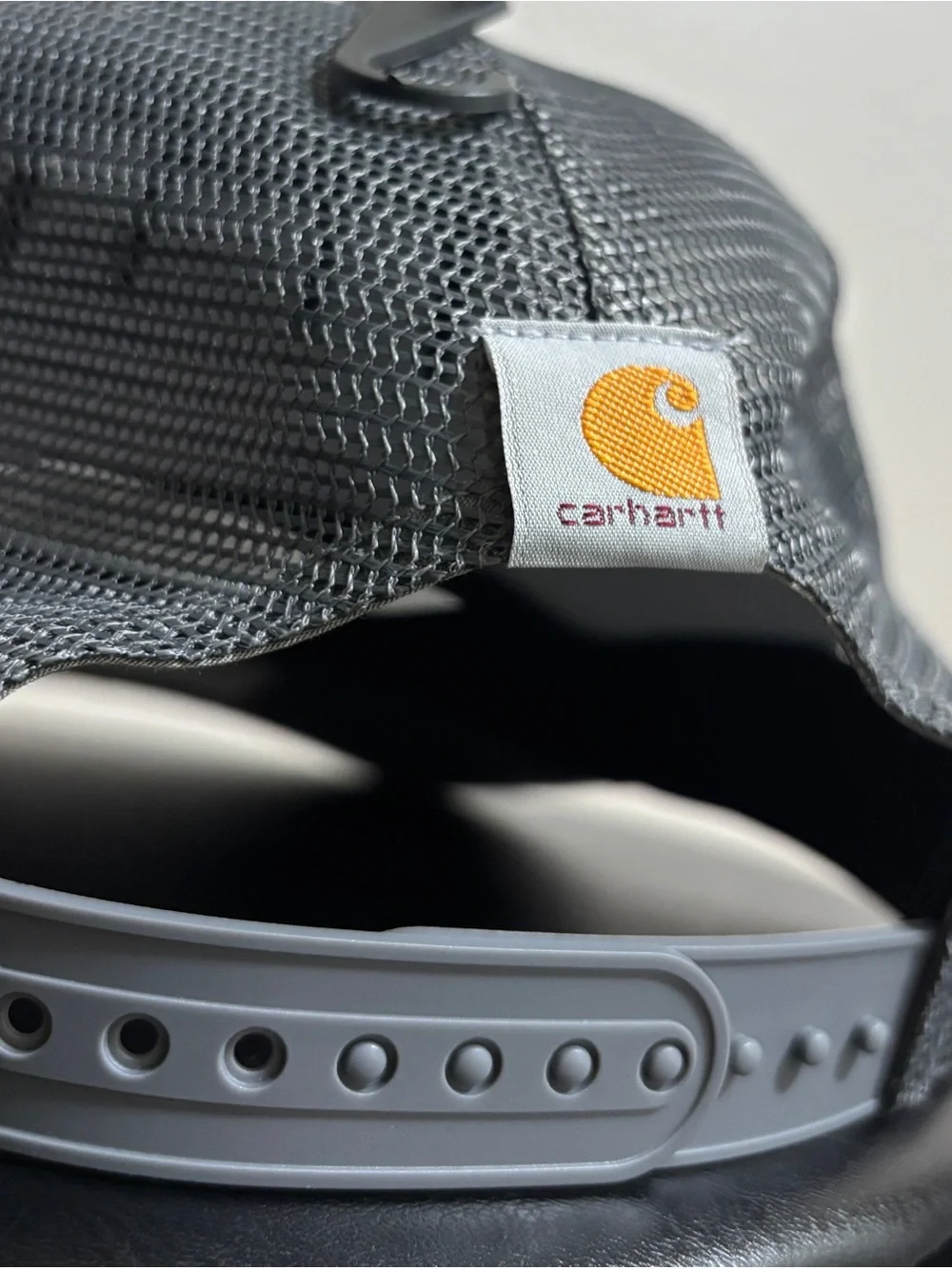 Carhartt Wool Mesh Back Camo Patch Cap One Size Gray Trucker Hat NWT